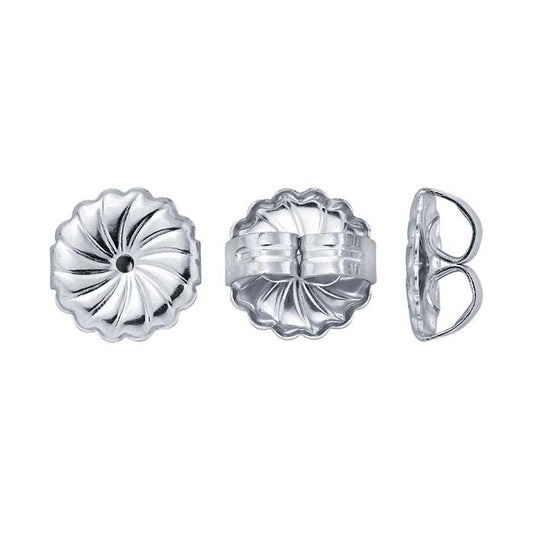 Sterling Silver Rhodium-Plated Friction Ear Nut