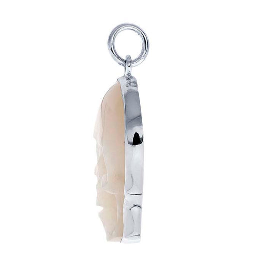 Sterling Silver & Mother-of-Pearl Skull Pendant