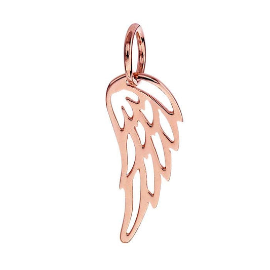 18K tungt roséguldspläterat sterlingsilver änglavingeberlock