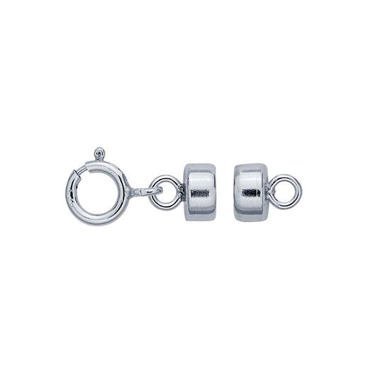 Convertitore con Chiusura Magnetica in Argento Sterling 16,2 x 5 mm con Anello a Molla