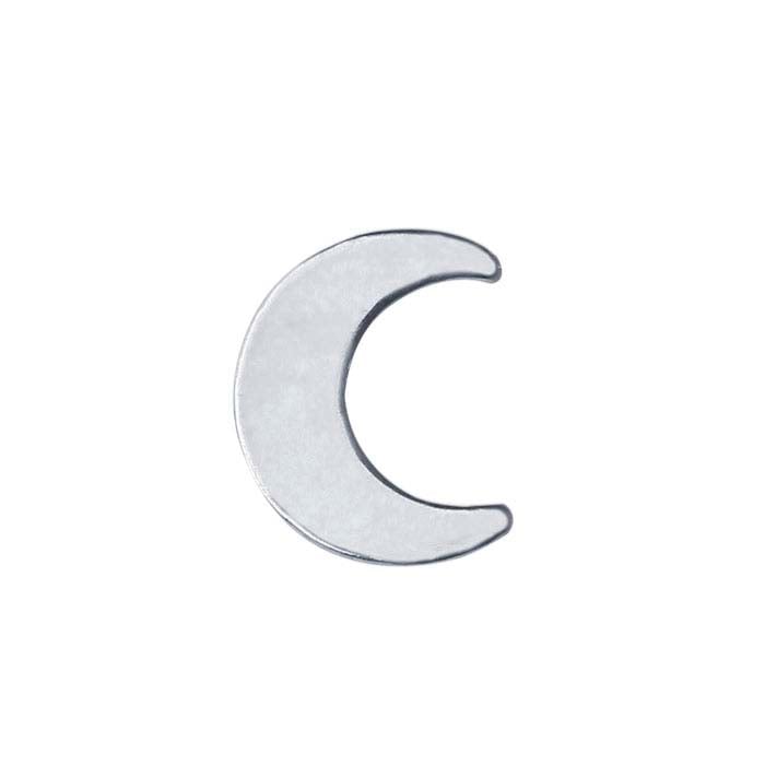Sterling Silver Crescent Moon Component for Floating Glass Lockets