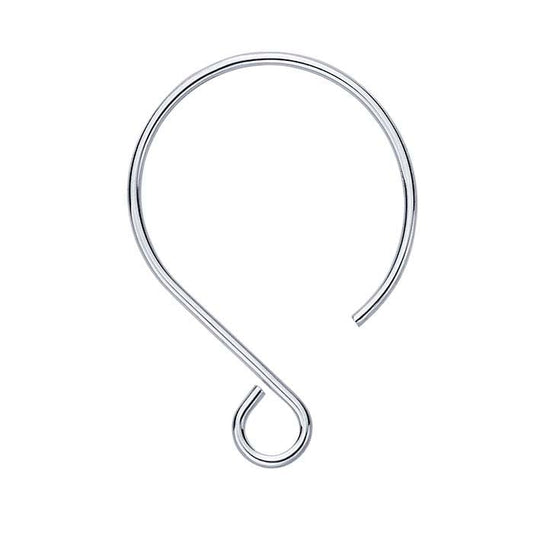 Sterling Silver Balloon Ear Wire with Outside Loop