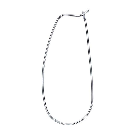 Sterling Silver Teardrop Hoop Earring