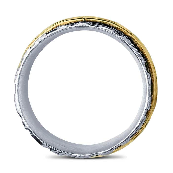 Sterling Silver & 12/20 Gold-Filled Two-Ring Spinner Band