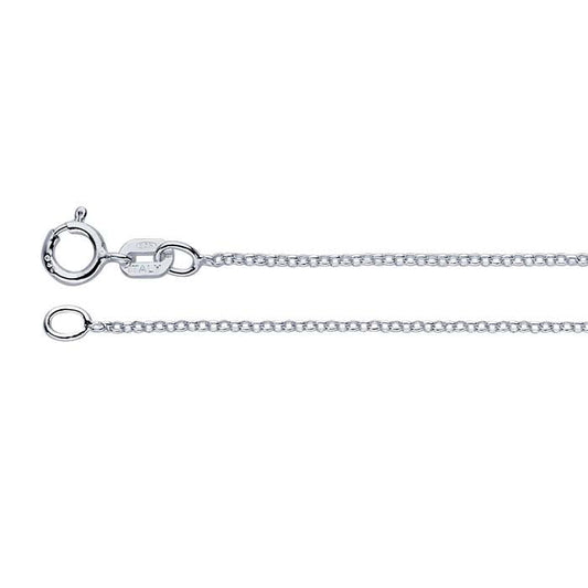 Sterling Silver 1mm Oval Rolo Chain