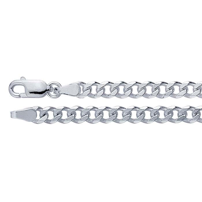 Sterling Silver Beveled Curb Chain