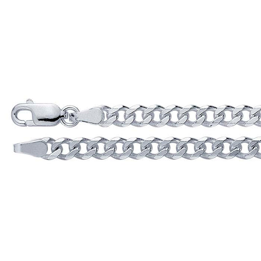 Sterling Silver Beveled Curb Chain