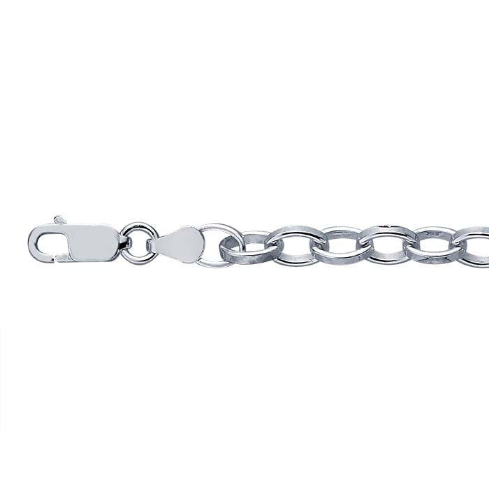 Sterling Silver Oval Link Chain Bracelet