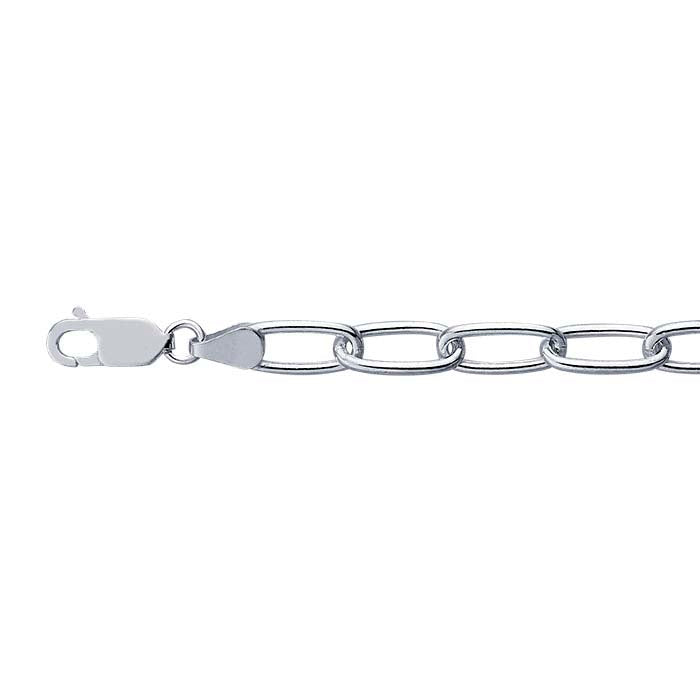 Sterling Silver 6.2mm Oval Link Chain Bracelet
