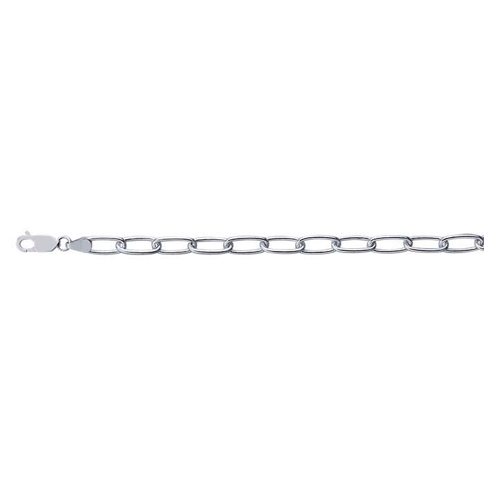 Sterling Silver 6.2mm Oval Link Chain Bracelet