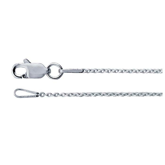 Sterling Silver 0,95 mm Kabelkedja