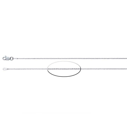 Sterling Silver 0,9 mm diamantkapad kabelkedja
