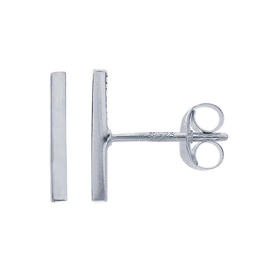 Sterling Silber Mini Bar Ohrstecker