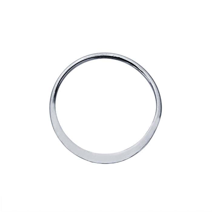 Sterling Silver Flattened Circle Component