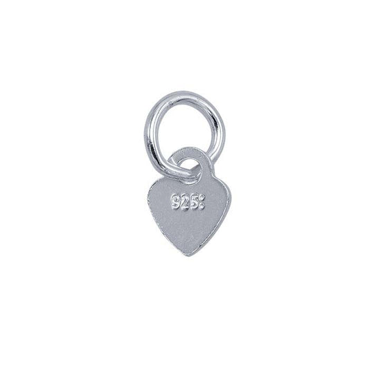 Sterling Zilver "23495.0mm 7.2 x 3.5mm Hart Label met Open Ring, 0.51mm