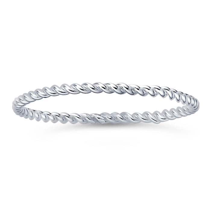 Sterling Silver Twist-Wire Stackable Ring
