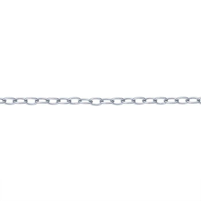 Sterling Silver Add-A-Bead Cable Chain Necklace, Adjustable
