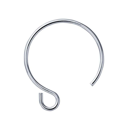 Sterling Silver Round Ear Wire with Outside Loop