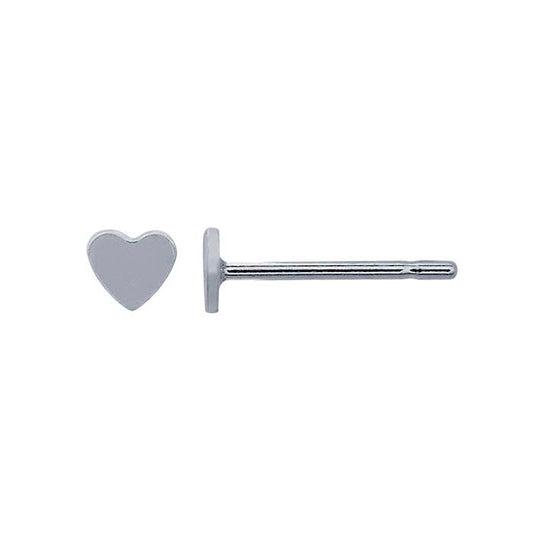 Sterling Silver Tiny Heart Post Earring