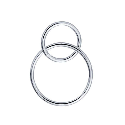 Sterling Silver Linked Two-Circle Component