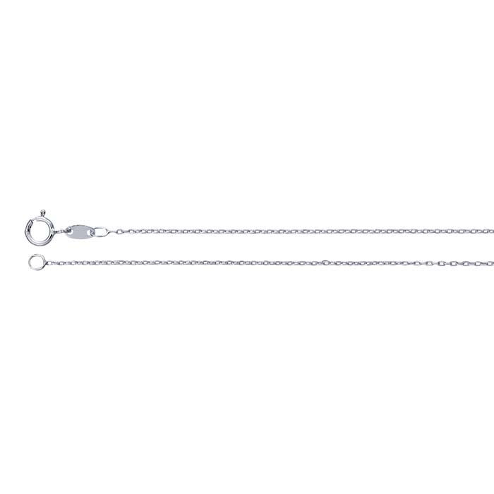 Sterling Silver .85mm Diamond-Cut Oval Cable Chain