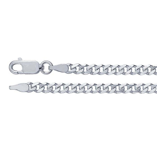 Sterlingsilver 3 mm fasad curb-kedja