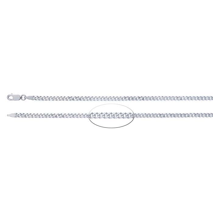 Sterling Silver Beveled Curb Chain