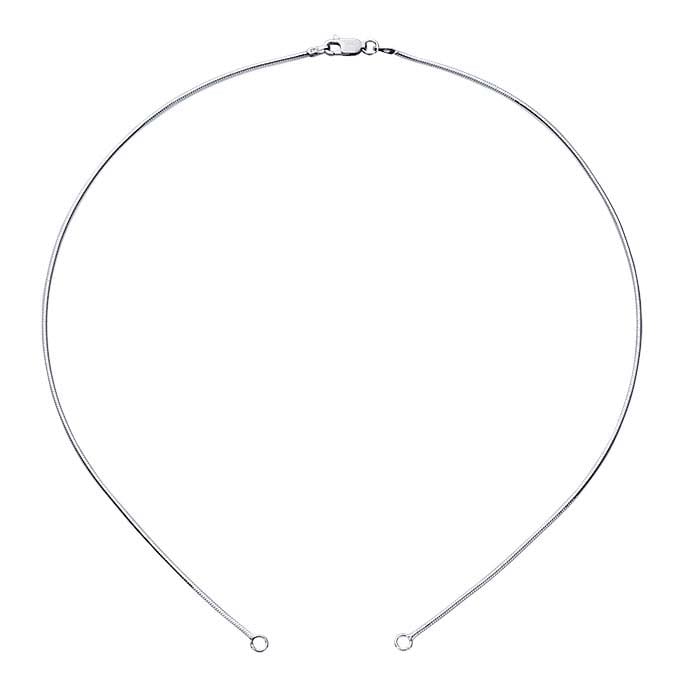 Sterling Silver 1.2mm Seamed Snake Chain Necklace Component