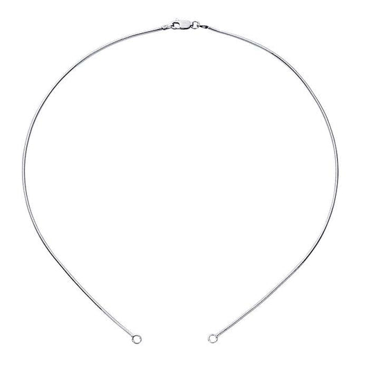 Sterling Silver 1.2mm Seamed Snake Chain Necklace Component