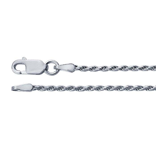 Sterling Silver 1,6 mm diamantkapad fransk repkedja