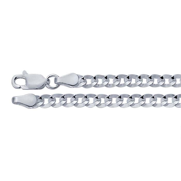 Sterling Silver 2.8mm Flat Curb Chain