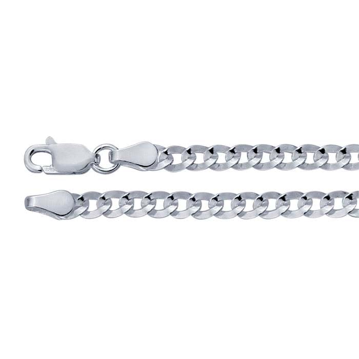 Sterling Silver 2.8mm Flat Curb Chain