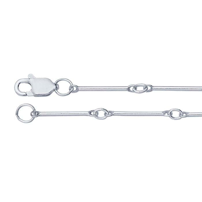 Sterling Silver Straight Bar & Link Chain