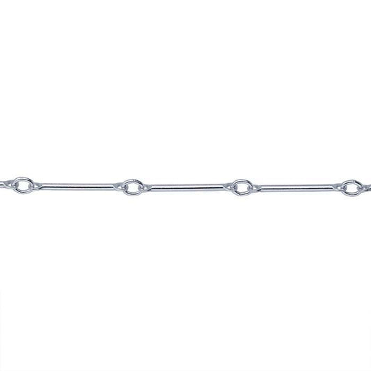 Sterling Silver Straight Bar & Link Chain