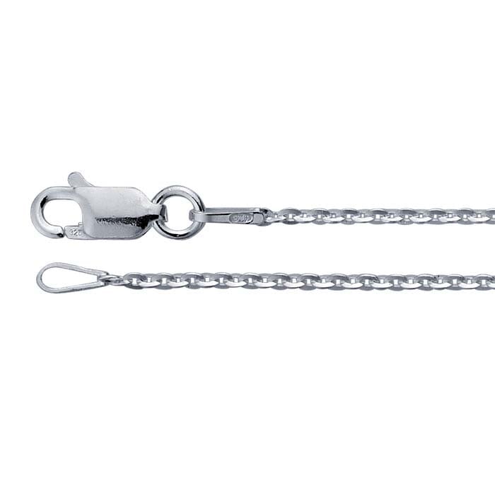 Catena a cavo "Sequin" in argento sterling 1,4 mm con taglio diamante