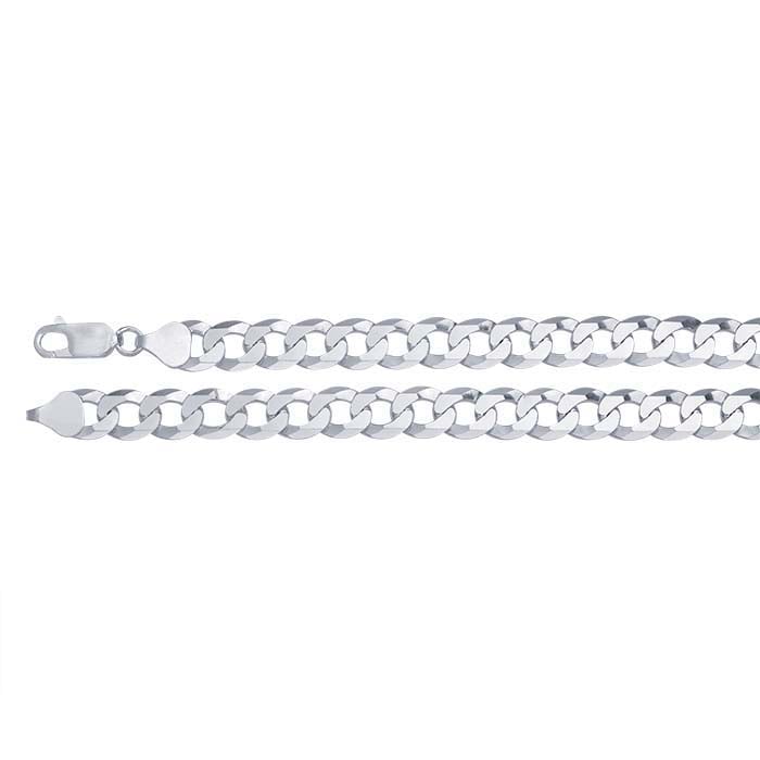 Sterling Silver Beveled Flat Curb Chain