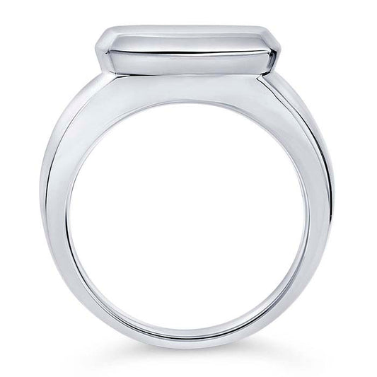 Sterling Silver 13.5mm Raised Square Signet Ring