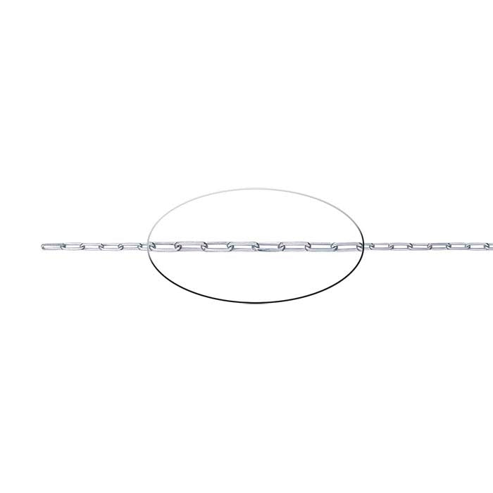 Sterling Silver Beveled Oval Cable Chain