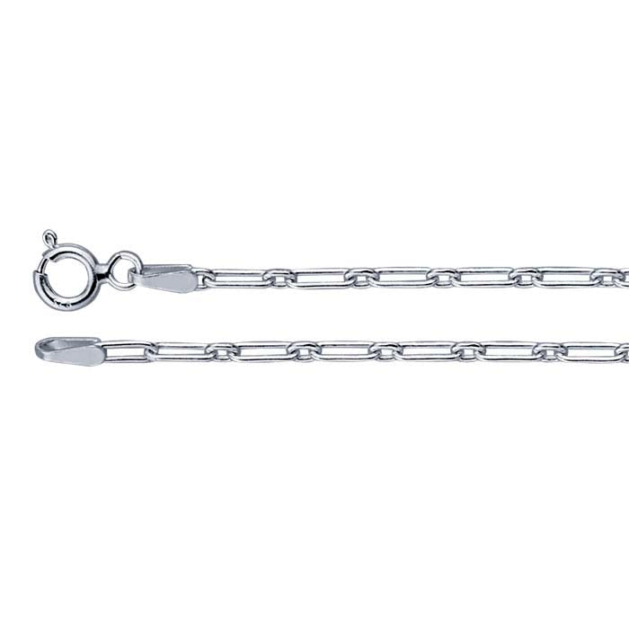 Catena ovale lunga e corta in argento sterling 2mm