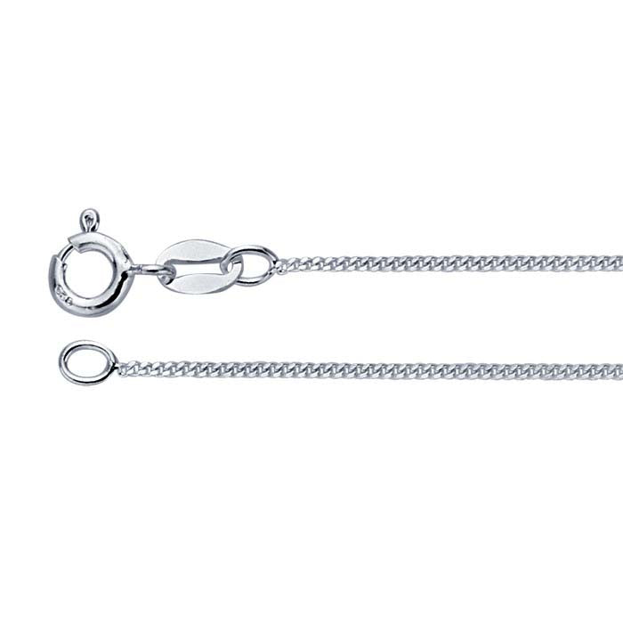 Sterling Silver Diamond-Cut Curb Chain