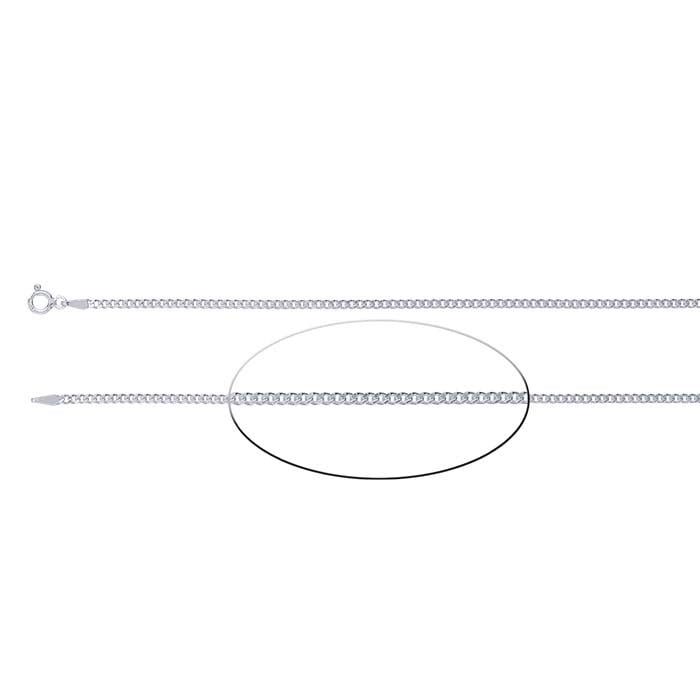 Sterling Silver Diamond-Cut Curb Chain