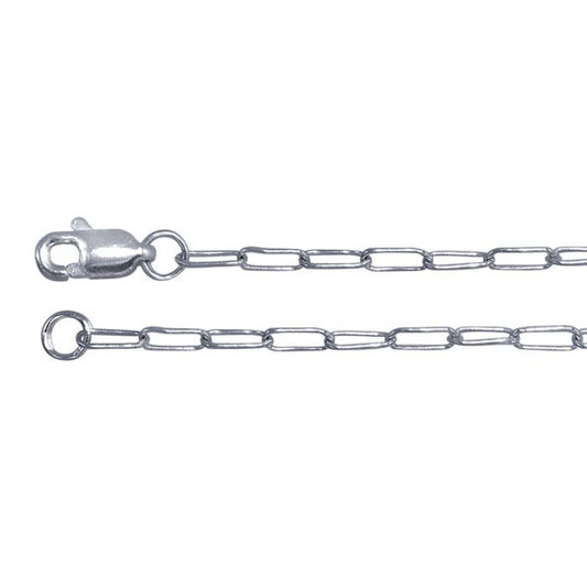 Sterling Silver 1,9 mm Oval Kabelkedja
