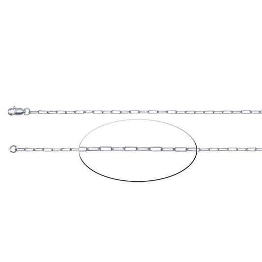 Sterling Silver 1,9 mm Oval Kabelkedja