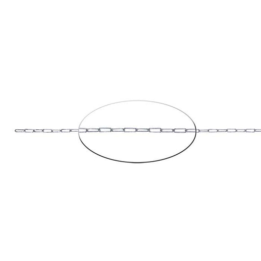 Sterling Silver 1,9 mm Oval Kabelkedja, Per Fot