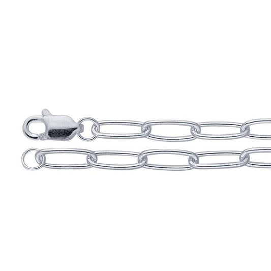 Sterling Silver 2,9 mm Oval Kabelkedja