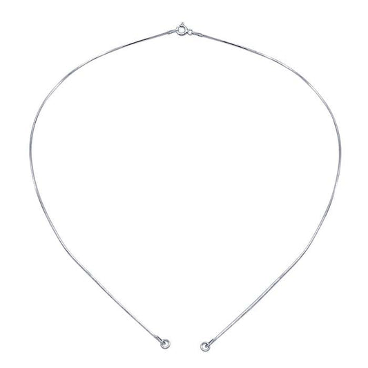 Sterling Silver 0.9mm Seamed Snake Chain Necklace Component