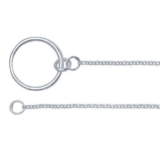 Sterling Silver Round Rolo Chain Lariat