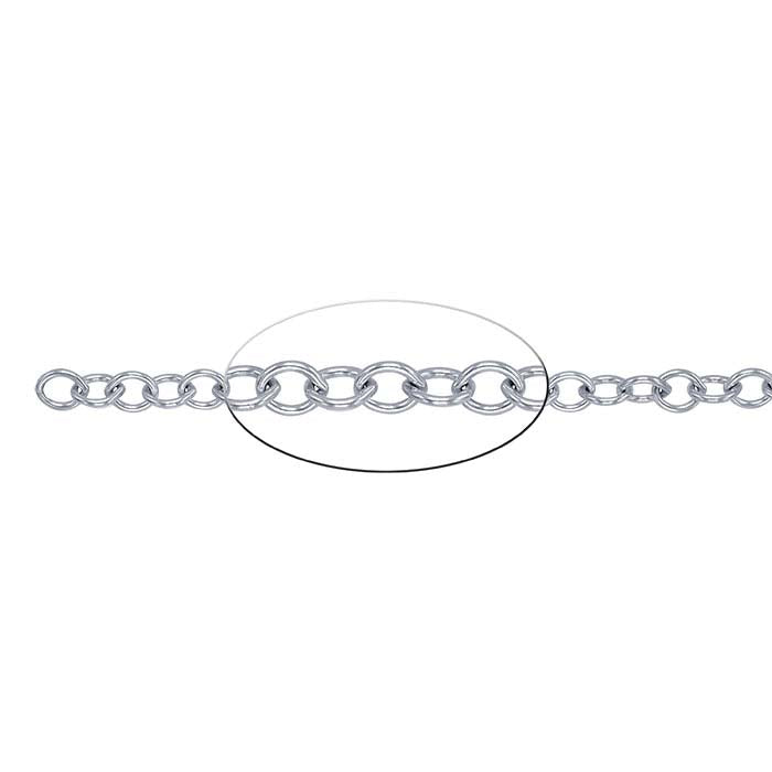 Sterling Silver Oval Cable Chain