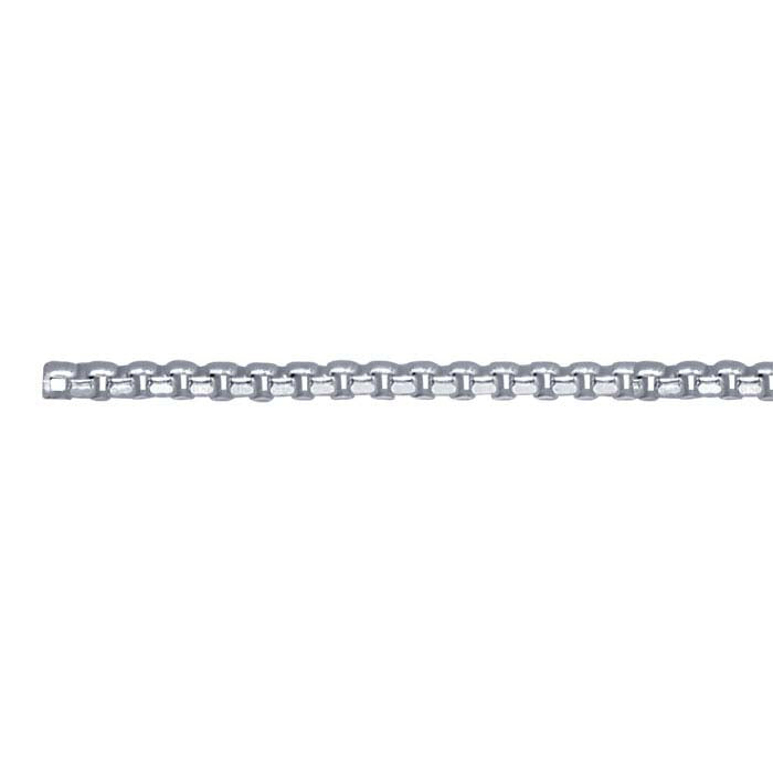 Catena a scatola tonda in argento sterling 2,1 mm, al piede