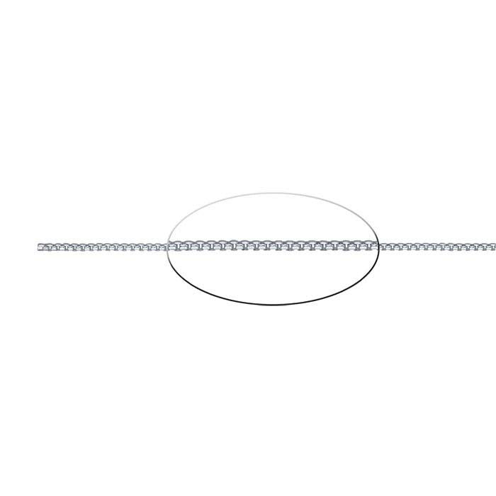 Catena a scatola tonda in argento sterling 2,1 mm, al piede